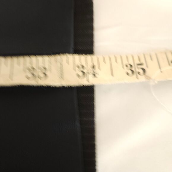 Hart Schaffner Marx Mens 46L Black Wool Pinstriped 3-Button Sports Coat Blazer - Picture 10 of 10